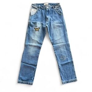 Honor The Gift Embroidered Jeans Size 30 Streetwear Ankh Butterfly HTG